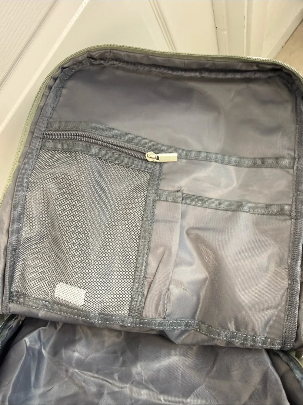 Beige Travel Backpack - Water-Resistant Laptop Bag